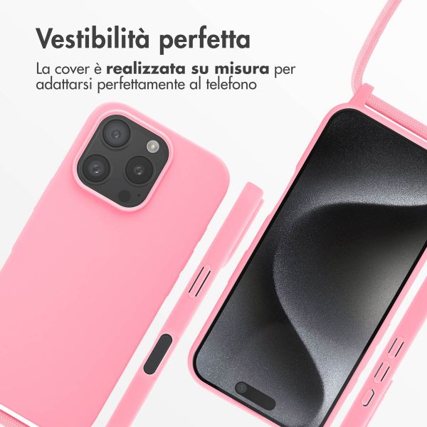 imoshion Cover in Silicone con Cordino Apple iPhone 16 Pro - Rosa