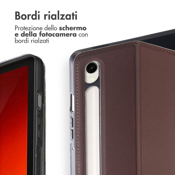 Accezz Cover Tablet Classica Samsung Galaxy Tab S10 Ultra / Tab S9 Ultra - Marrone