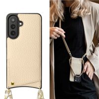 Selencia Cover per telefono Nova con cordino e portacarte Samsung Galaxy A57 (5G) - Beige