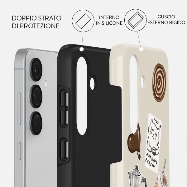 Burga Cover Posteriore Resistente Samsung Galaxy S25 - Oat Milk Please