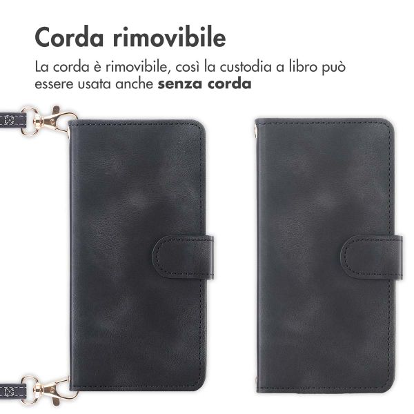 imoshion Cover a libro con Cordino Samsung Galaxy S25 Plus - Nero