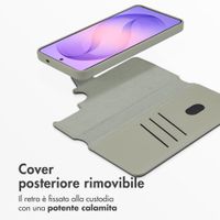 Accezz Cover in pelle 2 in 1 con MagSafe Samsung Galaxy S26 Ultra - Light Grey