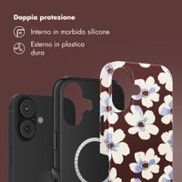 Selencia Cover posteriore Vivid con MagSafe Apple iPhone 17 - Choco Flower Pop