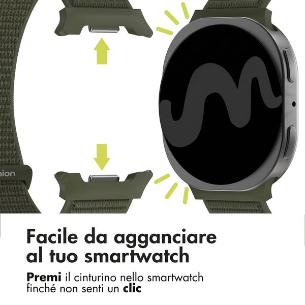 imoshion Cinturino in nylon Samsung Galaxy Watch 8 (40/44mm) / Classic (46mm) - Army Green