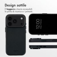 Accezz Cover in Pelle con MagSafe Apple iPhone 18 Pro / 17 Pro - Onyx Black