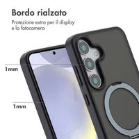 Accezz Cover con anello e supporto con MagSafe Samsung Galaxy S25 Plus - Nero