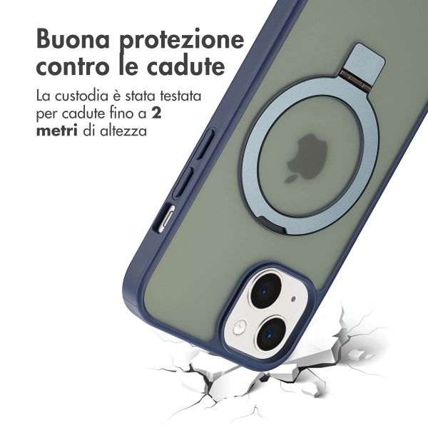 Accezz Cover con anello e supporto con MagSafe Apple iPhone 14 - Blu