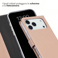 Selencia Cover a libro in vera pelle Apple iPhone 18 Pro Max / 17 Pro Max - Dusty Pink