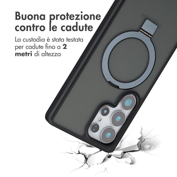 Accezz Cover con anello e supporto con MagSafe Samsung Galaxy S25 Ultra - Nero