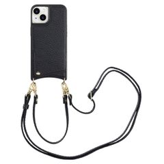 Selencia Cover per telefono Nova con cordino e portacarte Apple iPhone 15 - Nero