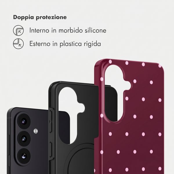 Selencia Cover Posteriore Vivid Samsung Galaxy S26 - Happy Dots Burgundy