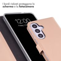 Selencia Cover a libro in vera pelle Samsung Galaxy S26 FE - Dusty Pink