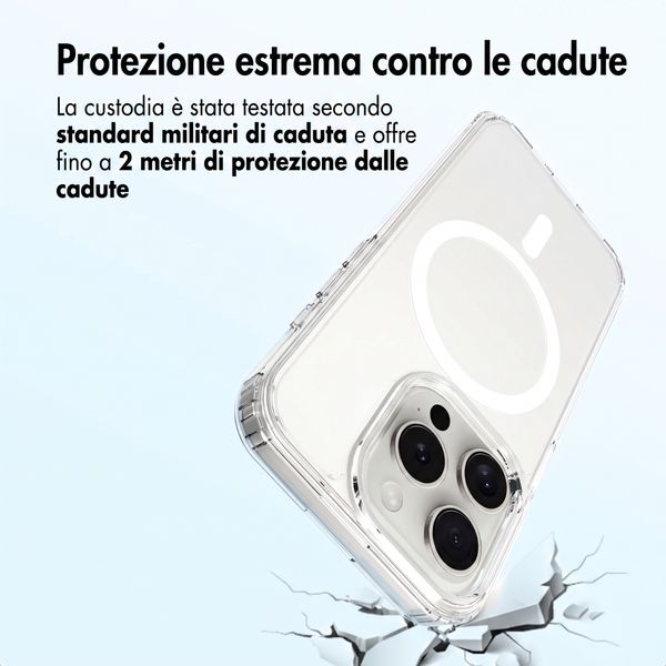 Accezz Cover posteriore Xtreme Impact con MagSafe Apple iPhone 15 Pro - Trasparente