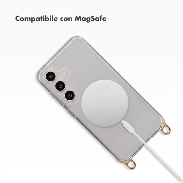 Selencia Cover posteriore Rivièra MagSafe con gancini rimovibili Samsung Galaxy S25 / S24 - Trasparente