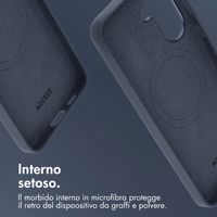 Accezz Cover in Pelle con MagSafe Samsung Galaxy A57 (5G) - Nightfall Blue