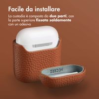 Accezz Cover in vera pelle  Apple Airpods 1 / 2 - Cognac