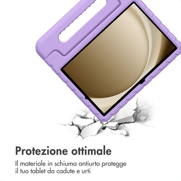 imoshion Cover Posteriore Kidsproof con Maniglia Samsung Galaxy Tab A11 Plus / A9 Plus - Lilla