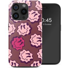 Selencia Cover posteriore Vivid con MagSafe Apple iPhone 15 Pro - Wavy Smiley Pink