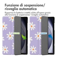 imoshion Cover Trifold Design Samsung Galaxy Tab A11 Plus / A9 Plus - Flowers Distance