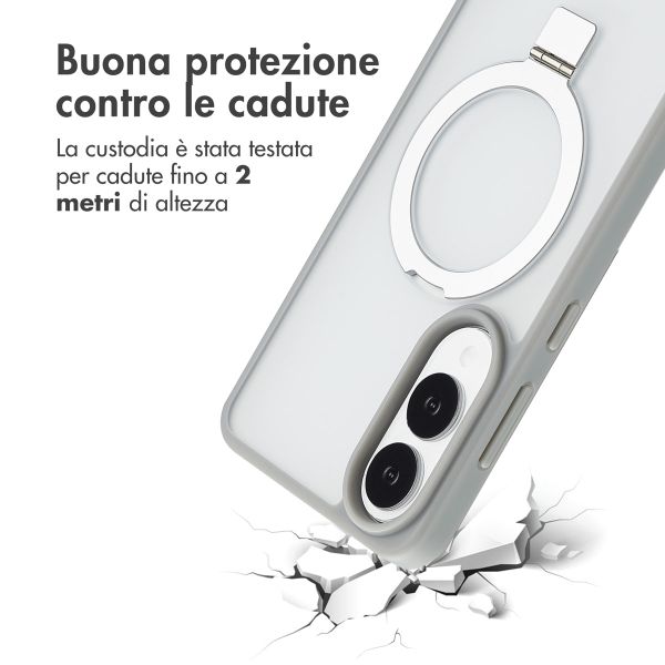 Accezz Cover con anello e supporto con MagSafe Samsung Galaxy S25 Edge - Grigio
