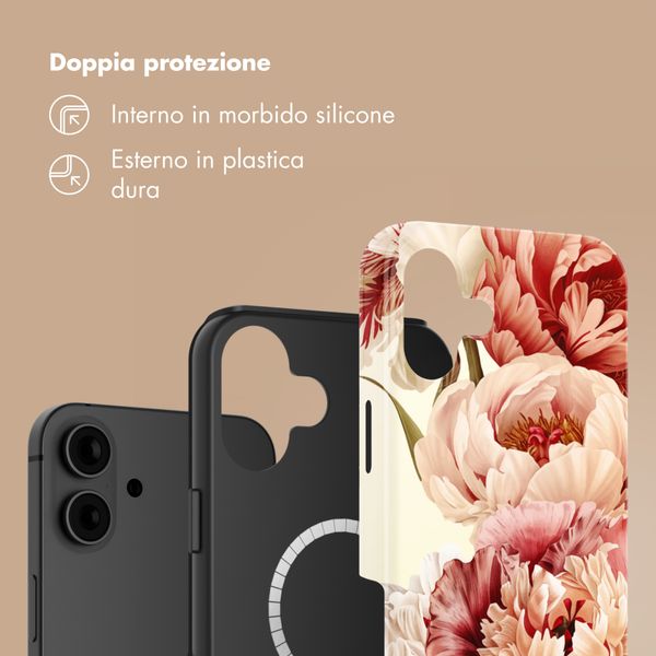 Selencia Cover posteriore Vivid con MagSafe Apple iPhone 16 - Vintage Peony