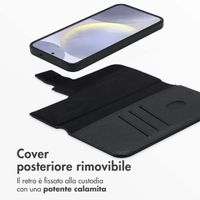 Accezz Cover in pelle 2 in 1 con MagSafe Samsung Galaxy S25 Plus - Onyx Black