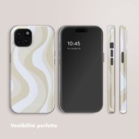 Selencia Cover posteriore Vivid con MagSafe Apple iPhone 15 - Desert Waves Beige