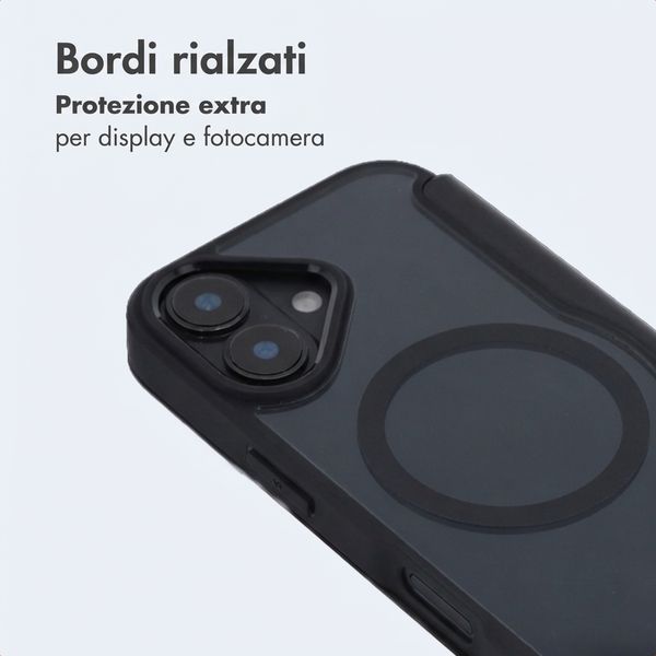 imoshion Bookcase trasparente con MagSafe Apple iPhone 17 - Nero