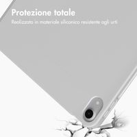 Accezz Cover a libro in silicone Smart Apple iPad Air 11 pollici (2026) M4 / (2025) M3 / (2024) M2 / Air 5 (2022) / Air 4 (2020) - Grigio