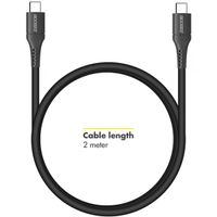 Accezz Cavo da USB-C a USB-C - 2 metri - Nero