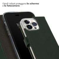 Selencia Cover a libro in vera pelle Apple iPhone 14 Pro - Verde