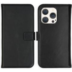 Selencia Cover a libro in vera pelle Apple iPhone 15 Pro - Nero
