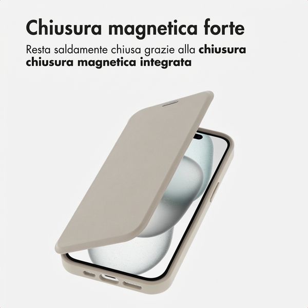 imoshion Bookcase trasparente con MagSafe Apple iPhone 15 - Beige
