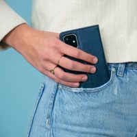 imoshion Cover a libro di Lusso Apple iPhone 12 Mini - Blu scuro