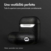 Accezz Cover in vera pelle  Apple Airpods 1 / 2 - Nero