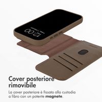 Accezz Cover in pelle 2 in 1 con MagSafe Apple iPhone 18 Pro Max / 17 Pro Max - Marrone caffè