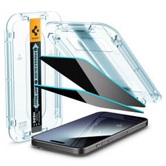 Spigen Vetro temperato privacy GLAStR EZ Fit + Applicatore - confezione da 2 Apple iPhone 15 Pro
