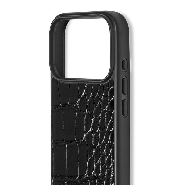 iDeal of Sweden Cover posteriore in pelle vegana MagSafe Apple iPhone 18 Pro Max / 17 Pro Max - Black Croco