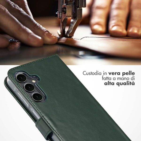 Selencia Cover a libro in vera pelle Samsung Galaxy A16 - Verde