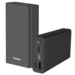 imoshion Powerbank in alluminio Ultra Series 20.000 mAh - Ricarica rapida fino a 33 watt - Nero