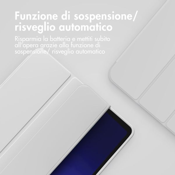 Accezz Cover a libro in silicone Smart Samsung Galaxy Tab A9 Plus - Grigio