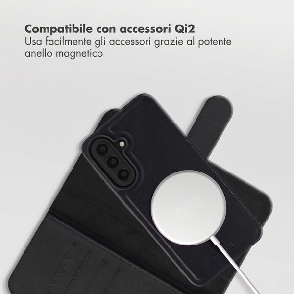 Selencia Libreria rimovibile Olyn con MagSafe Samsung Galaxy A57 (5G) - Nero