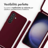 imoshion Cover in Silicone con Cordino Samsung Galaxy S24 - Rosso scuro