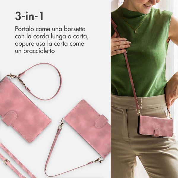 imoshion Cover a libro con Cordino Apple iPhone 14 / 13 - Rosa