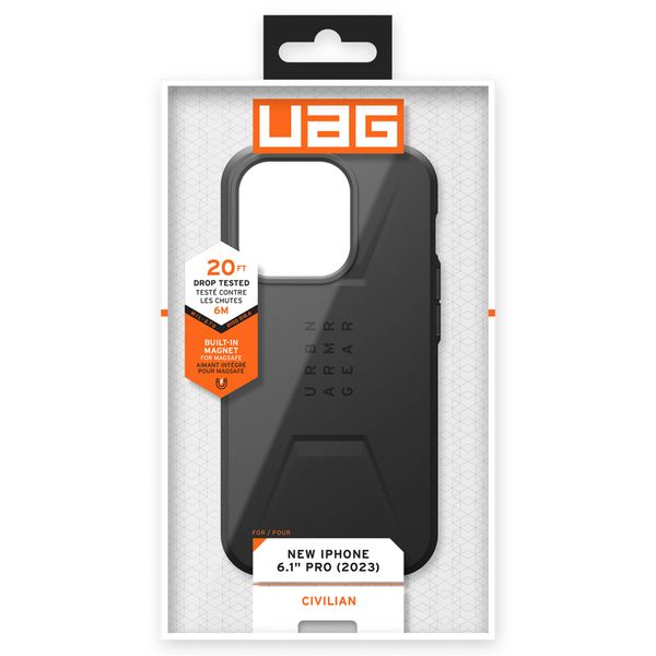 UAG Cover Posteriore Civilian con MagSafe Apple iPhone 15 Pro - Nero