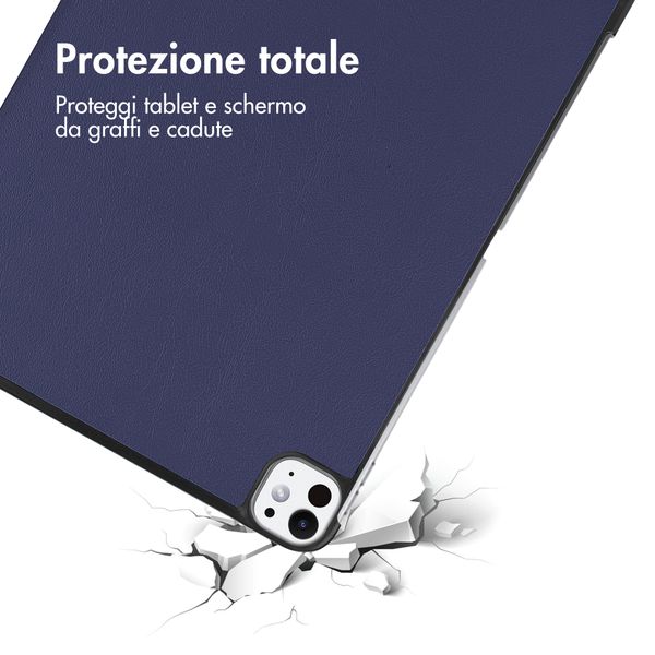 imoshion Cover a libro Trifold Apple iPad Pro 11 (2025) M5 / (2024) M4 - Blu scuro