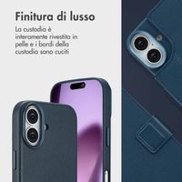 Accezz Cover in pelle 2 in 1 con MagSafe Apple iPhone 17 - Nightfall Blue