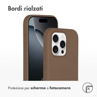 Accezz Cover in silicone liquido con MagSafe Apple iPhone 16 Pro Max - Marrone chiaro