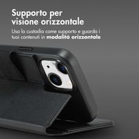 Accezz Cover in pelle 2 in 1 con MagSafe Apple iPhone 15 - Onyx Black