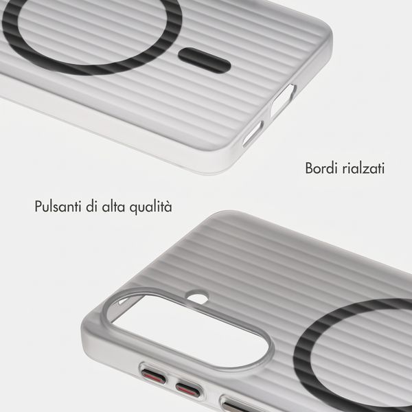 Accezz Cover Lite con MagSafe | Fluted | Samsung Galaxy S26 - Grigio